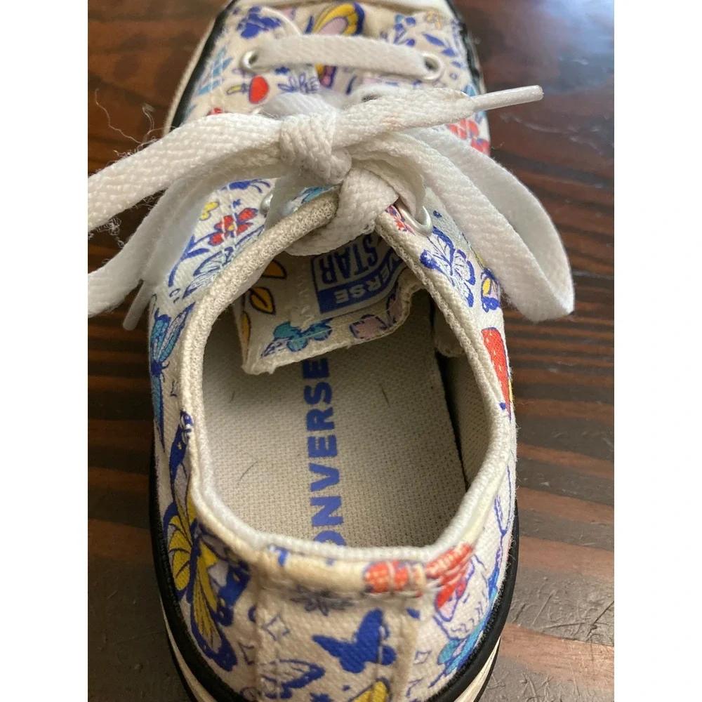 Converse Chuck Taylor All Star Junior Size 1 Butterfly Mushroom Floral Shoes